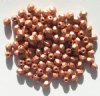 100 4mm Faceted Matte Metallic Light Copper Firepolish Beads